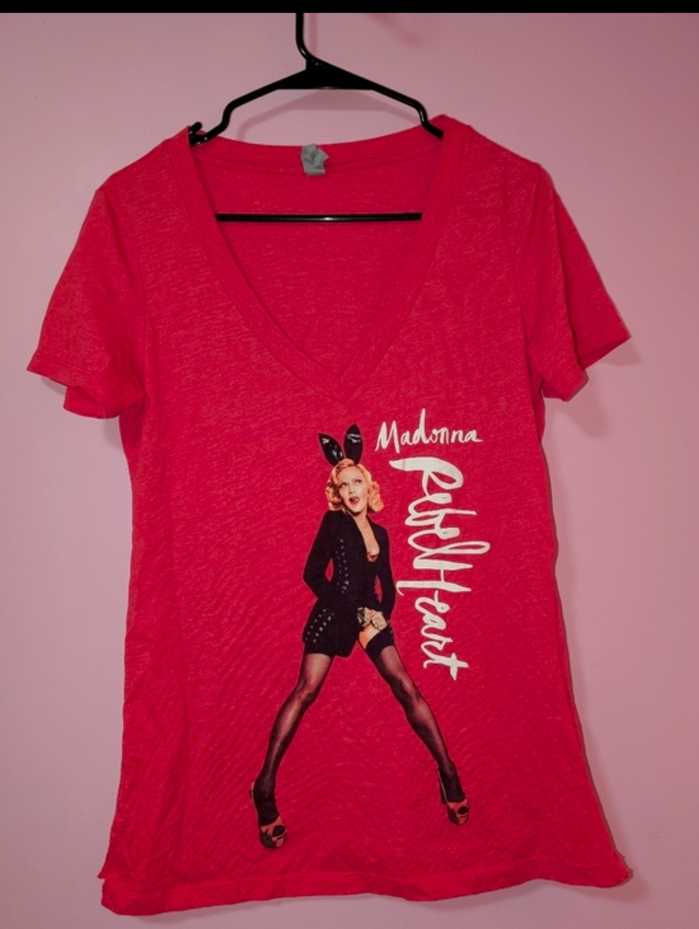 Madonna Rebel Heart V-Neck T-Shirt